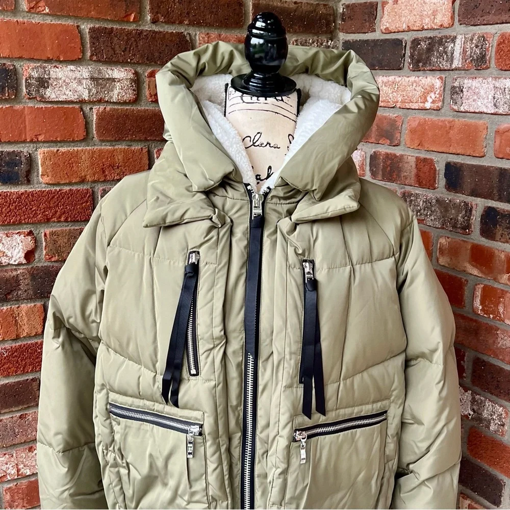 OROLAY THICKENED DOWN PUFFER COAT SIZE SMALL  NEW - Picture 2 of 16